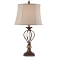 thumbnail image 5 of Kathy Ireland Villa Roma Traditional Table Lamp 29 1/2" Tall Dark Bronze Light Gray Drum Shade for Bedroom Living Room Bedside Nightstand Office Kids, 5 of 7