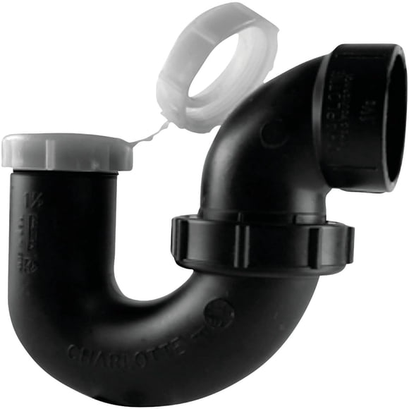 Tubo P-Trap Charlotte de 1.5 pulgadas con tubo deslizante x cubo de 1.5 pulgadas, plástico ABS