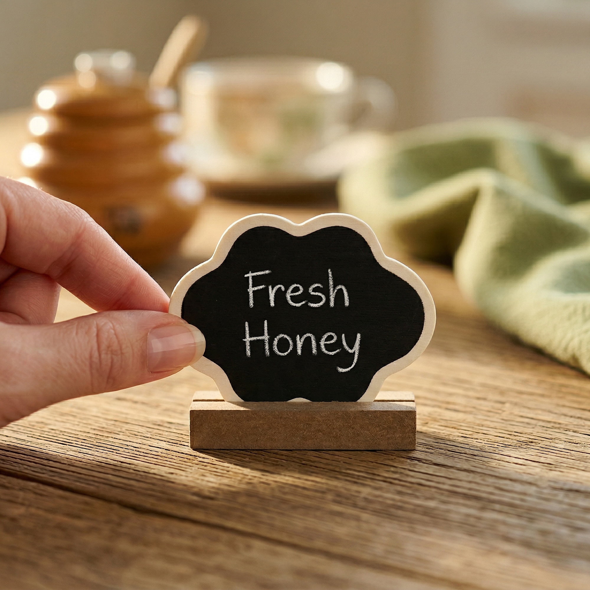 Unique Bargains 20Pcs Mini Chalkboard Signs with Support Base 10Pcs Cloud Shape 3.2" x 1.0" x 2.5"