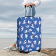 thumbnail image 7 of Disketp Party Shark Cute Elastic Travel Luggage Cover Travel Suitcase Protective Cover For Trunk Case Apply To 18''-32'' Suitcase Cover-Small, 7 of 7