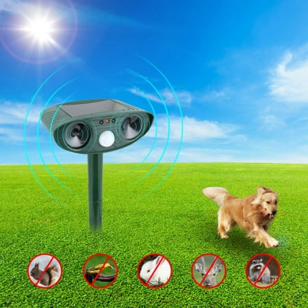 Cat Dog Ultrasonic Repellent Outdoor Solar Powered and Waterproof Animal Repeller Deterrent Scarer Pest