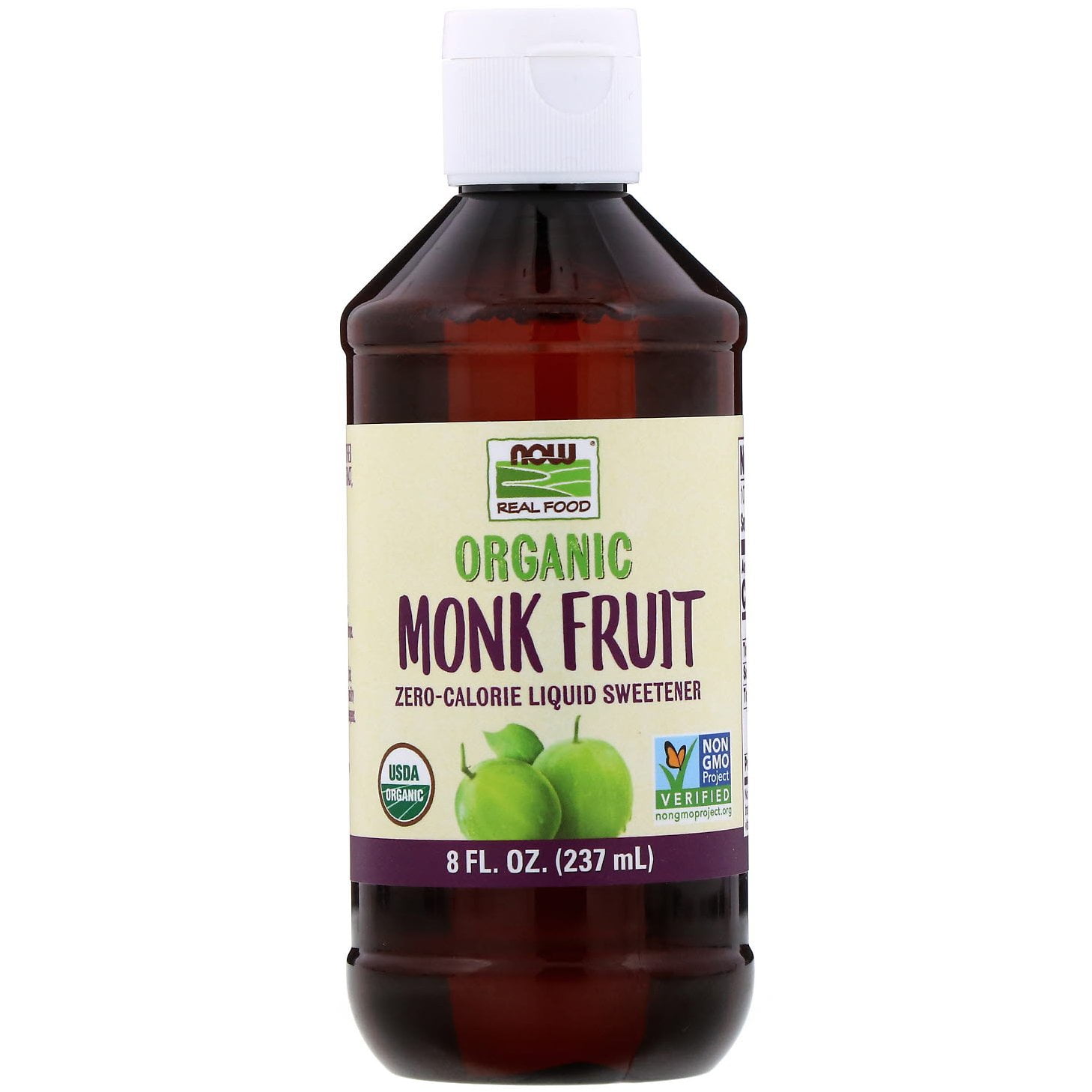 Now Foods Real Food, Organic Monk Fruit, ZeroCalorie Liquid Sweetener