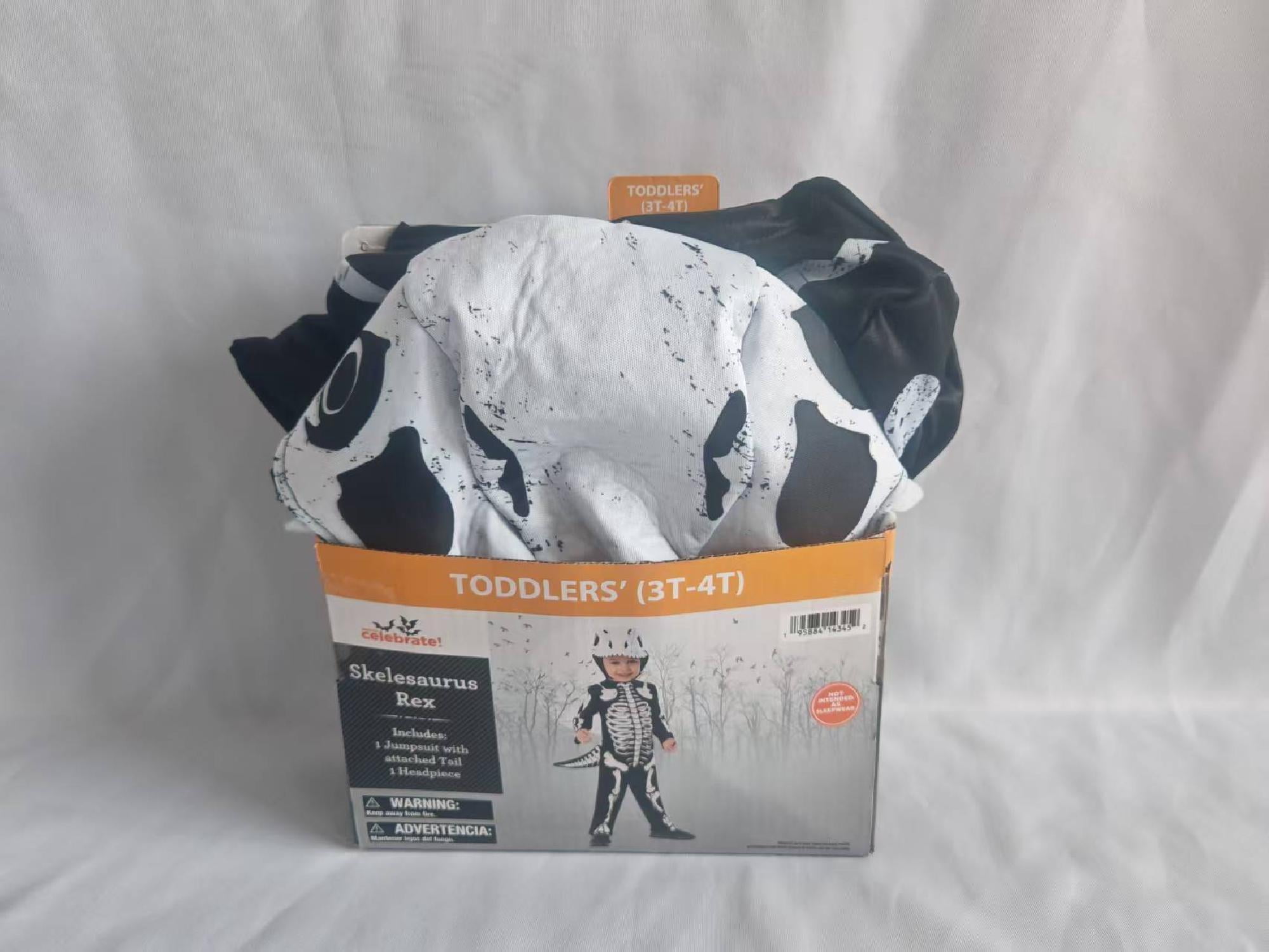 Skeleton Dino Halloween Costume for Toddler, Size 3-4T, by Way to Celebrate