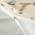 thumbnail image 4 of Catabedysis Bowknot Monogrammed Print Bedding,Initial Letter Y Duvet Cover Full For Girls,Light Gray Reversible,3 Pieces,1 Duvet Cover and 2 Pillowcases, 4 of 6