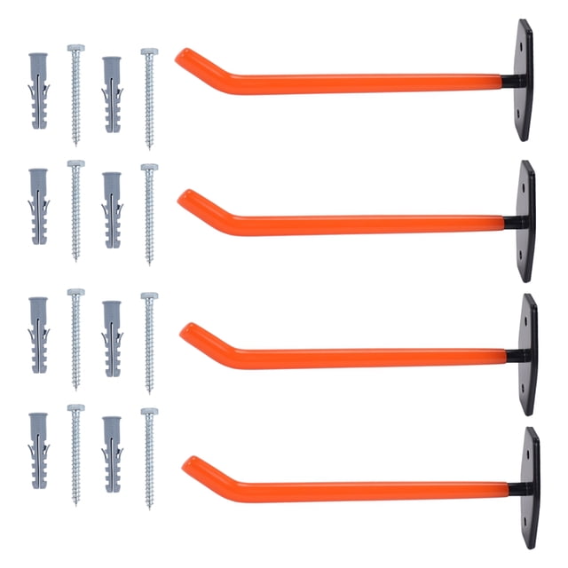 4 Garaje para Montaje en Pared Resistente, de Almacenamiento NeumáTicos con Revestimiento Antideslizante, Herramientas Pesadas para Colgar Bicicletas, Herramientas