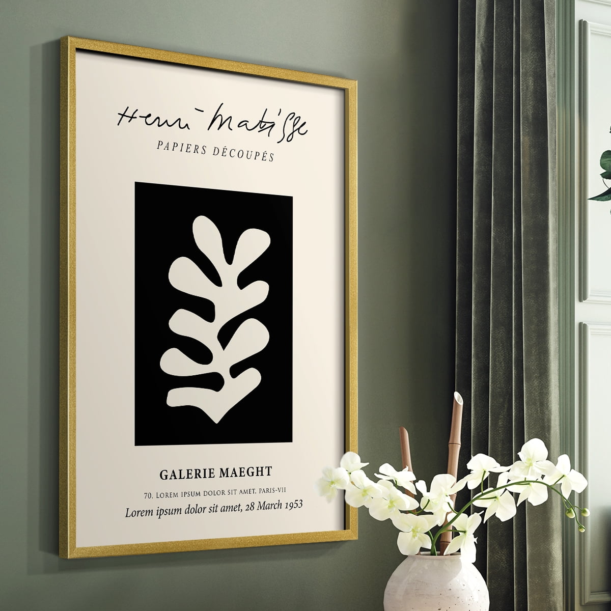 Matisse CL Framed Print in Gold Solid Wood 8 x 10 Framed Print