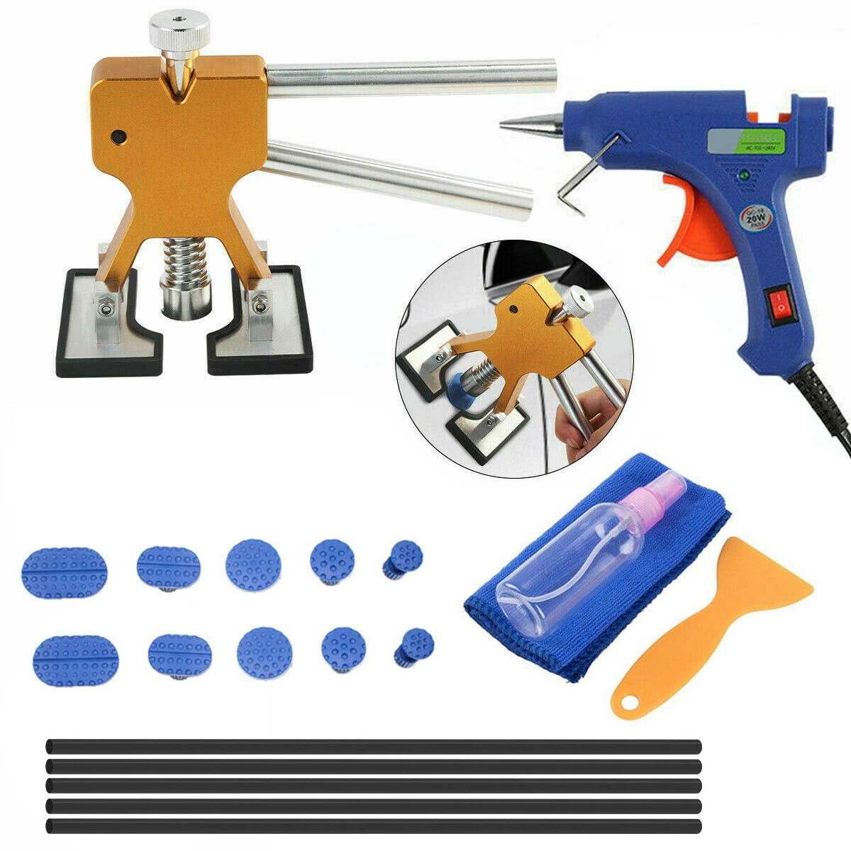 Paintless Dent Removal Tools Dent Repair Puller Kits Pops a Car Dent