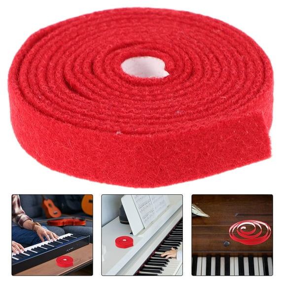 HEMOTON Upright Piano Soundproofing Pads With Double-Sided Adhesive Piano Tuning Felt Keyhole Felt Piano Mute Pad For Noise Reduction Protects Piano Keyboard