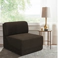 thumbnail image 2 of Meridian Furniture Ollie Brown Boucle Fabric Armless, 2 of 7