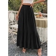 thumbnail image 3 of PRETTYGARDEN Long Skirts for Women Summer Vacation Outfits Spring Chiffon Elastic Waist Flowy A-Line Pleated Midi Skirt, 3 of 10