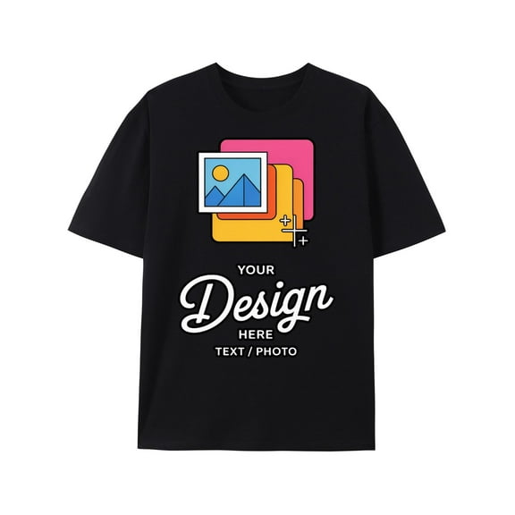 Custom Front Print T-Shirt with Your Image for Men, Women.