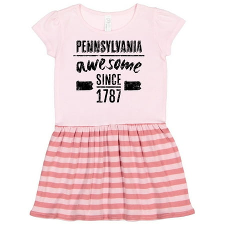 

Inktastic Pennsylvania Awesome Since 1787 Gift Toddler Girl Dress