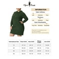 thumbnail image 6 of Agnes Orinda Women's Plus Size Rib Knit Pullover Sweater Long Sleeve Hooded Bodycon Dress Army 3X Army Green, 6 of 7