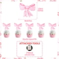 thumbnail image 6 of 37pcs Pink Bow Princess Theme Cake Decorations Coquette Pink Bow Cupcake Toppers, Double Sided Pink Bow Cupcakes for Princess Girl's Birthday Party Baby Shower Bridal Shower Party Supplies, 6 of 7