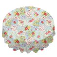 thumbnail image 2 of Pioneer Flower Floral Print Pattern Round Tablecloth 60 X 60 Inch, Wrinkle Resistant Wipeable Table Cloth for Kitchen Dining Picnic Patio Party, 2 of 6