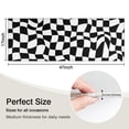 thumbnail image 5 of Black and White Wavy Checkerboard Pattern Kitchen Rug Mat,Kitchen Runner Rugs Non Skid Washable,Decorative Kitchen Floor Mats for Kitchen,Sink,Laundry,17"X47", 5 of 5