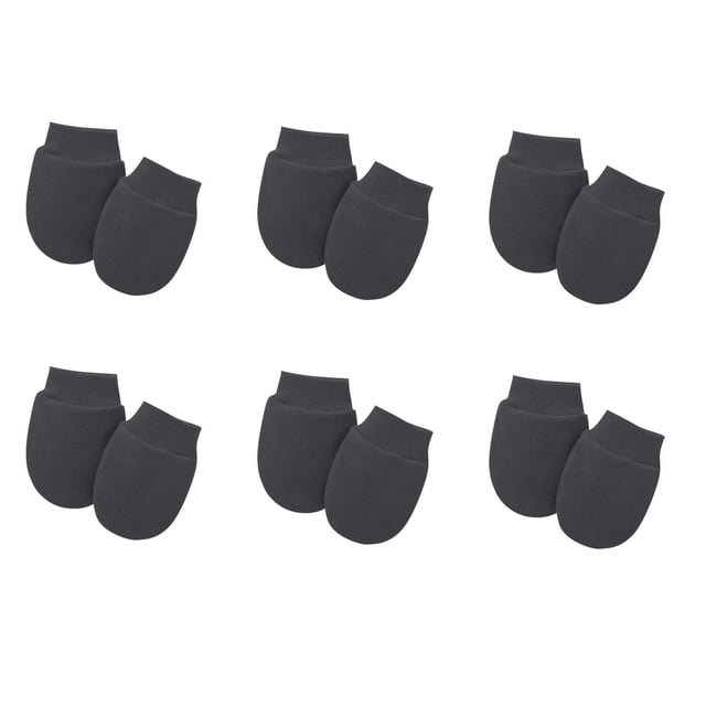 Odeerbi 6 Pack Guantes Sin Arañazos Mitas Protectoras de Algodón Suave Para Niños Niñas 0-12 Meses