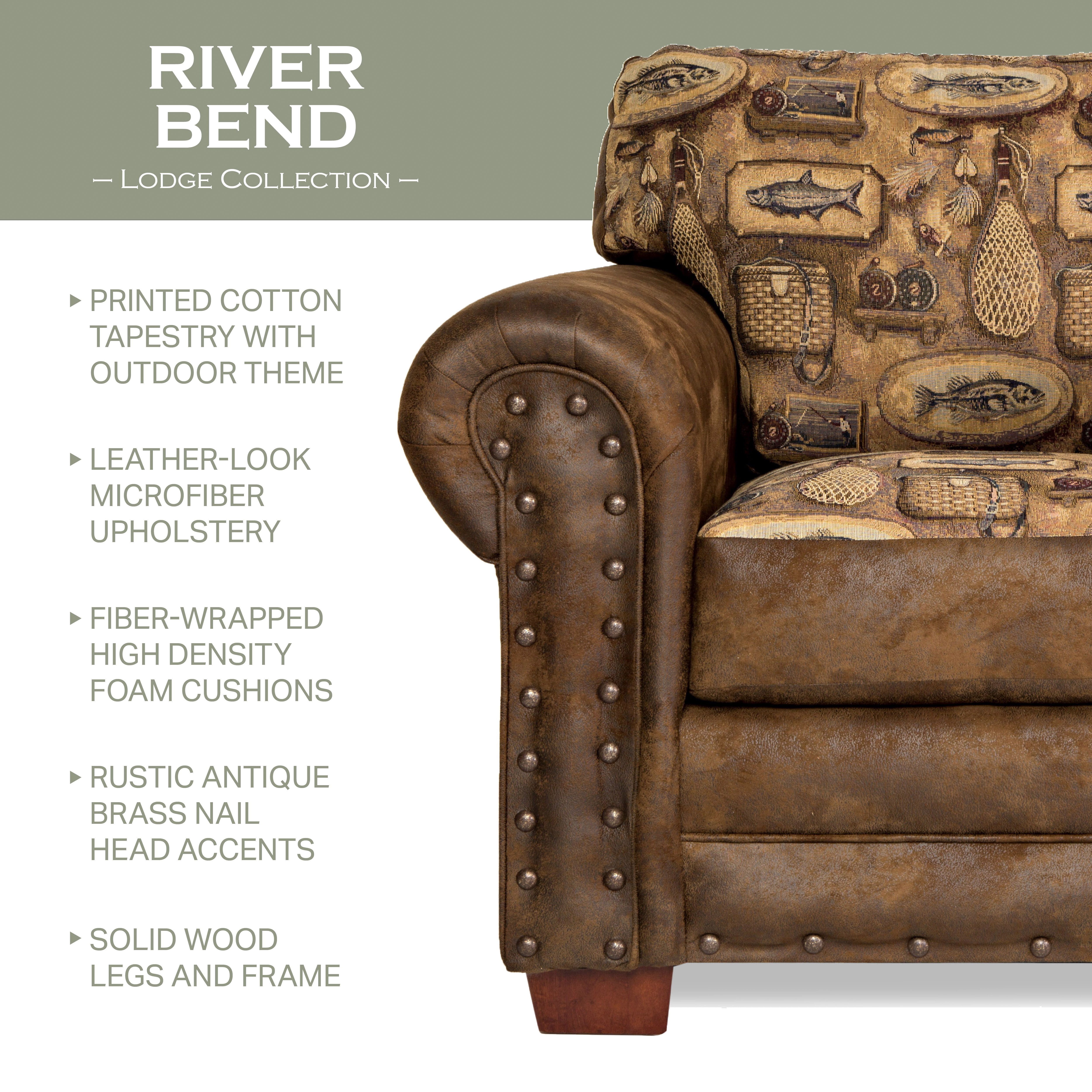 American Furniture Classics Model 8500-80 River Bend Ottoman