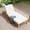 Light Teak + Acacia Wood, variant on Solid Wood Outdoor Chaise Lounge Chair with 5-Position Adjustment & Thick Cushions, Weather Resistant Patio Recliner for Yard Poolside,Light Teak