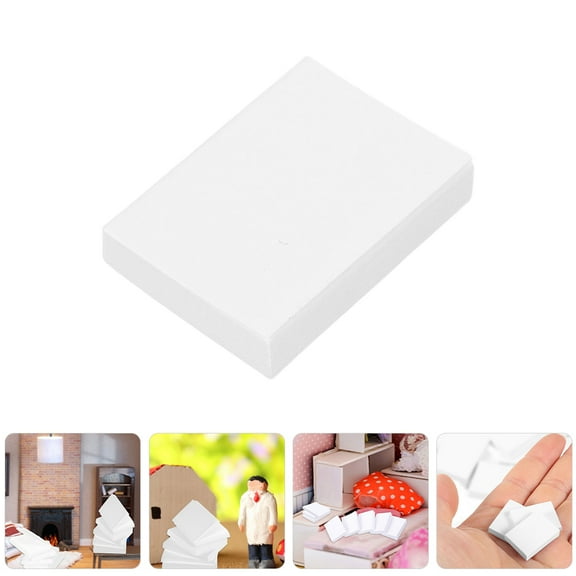 40pcs 1:12 Scale Miniature Blank Books, Tiny White Paper Books for Dollhouse Accessories, DIY Crafts, Playroom Decor, Micro Landscape