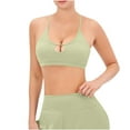 thumbnail image 2 of Teissuly Yoga Back Women's Sexy Sports Bra Shockproof Gym Sling With Chest Pads, 2 of 4