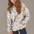 thumbnail image 3 of Sudadera con capucha para niñas y niños, sudadera de manga larga con cuello redondo y estampado de moda, jersey con bolsillo, sudadera de poliéster para niñas, 3 of 8