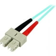 thumbnail image 2 of 2m Fiber Optic Cable, 10 Gb Aqua, Multimode Duplex 50/125, LSZH, LC/SC, OM3, LC to SC Fiber Patch Cable, 2 of 3