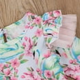 thumbnail image 4 of StylesILove Infant Baby Floral Print Ruffle Shoulder Long Sleeve Tutu Romper Dress(60/3-6 Months), 4 of 5