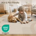 thumbnail image 4 of ODIKA 6'x9' Ivory Natural Modern Geometric Dot Pattern Washable Area Rug Contemporary Abstract Scattered Circle Motif for Dining Room, Under Table, Office Décor, Non-Slip Chair-Friendly, 4 of 7
