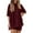 59#Deep Red, variant on Women's Two Piece Lounge Set, Short Lounge Sets for Women, Short and Shirt Set for Women Army Green S