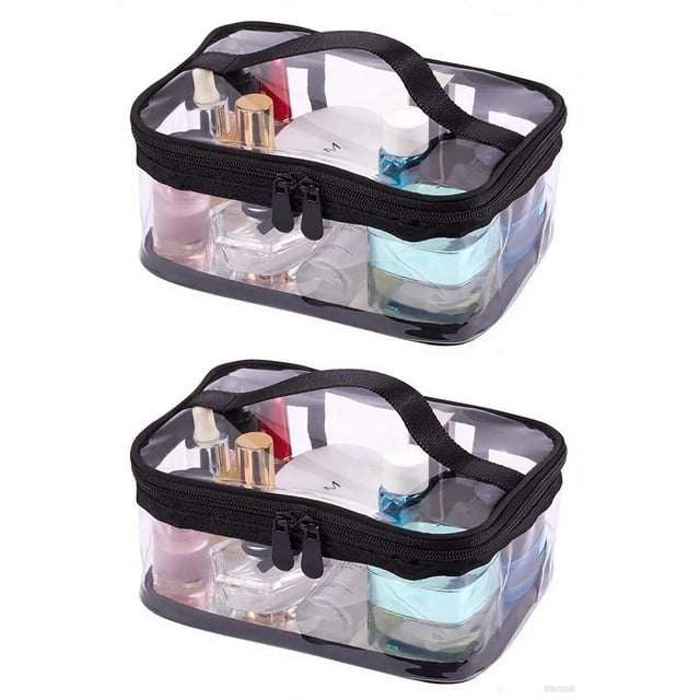 Bolsa de cosméticos Louise Maelys transparente impermeable con asa