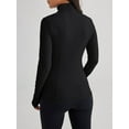 thumbnail image 4 of Women's Full Zip Up Running Track Jacket Long-sleeved Yoga Sportswear Workout Sports Jacket, 4 of 6