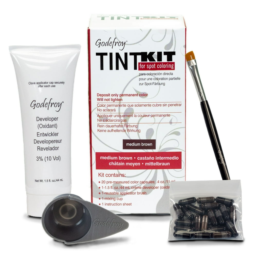 Godefroy Tint Kit, Medium Brown 20 application kit