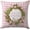 Hello Spring Tulip Wreath, variant on Hello Spring Pillow Cover 18 x 18 Inch - Pink Tulip Floral Wreath Design, Decorative Spring Season Cushion Case for Home Decor