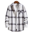 thumbnail image 5 of Men's Flannel Plaid Shirts Long Sleeve Regular Fit Casual Button Down Jackets Buffalo Plaid Tops for Camp Hanging Out or Work, 5 of 5