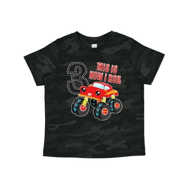 Inktastic Monster Truck How I Roll 3rd Birthday Boys Toddler T-Shirt
