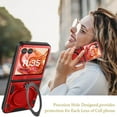 thumbnail image 4 of Dteck Case for Motorola Razr+ 2024,Shockproof Ring Stand Silicone+PC Case with Front Screen Protector Military-Grade Protection Cover for Motorola Razr+ 2024,Red, 4 of 6