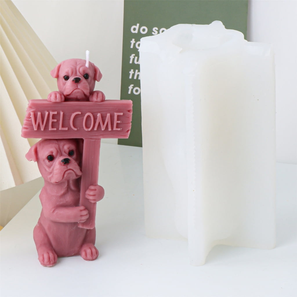 BQBQERT Cats Dog Shaped Silicone Molds Candle Molds for Epoxy Resin, Candle Soap Home Decoration, Plaster Decoration