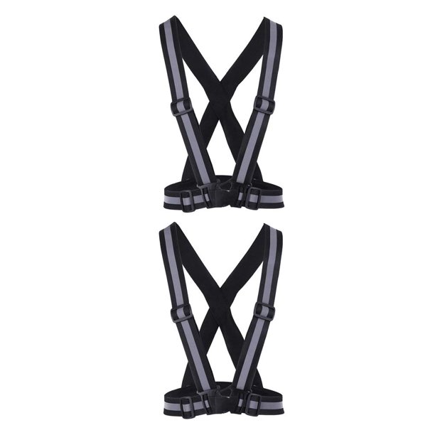 Yuarrent 1 Uds chaleco Reflector ropa de seguridad para bicicleta equipo de ciclismo al aire libre arnés elástico chaqueta de bicicleta para montar de Type2 NO2 Yuarrent CBP107744