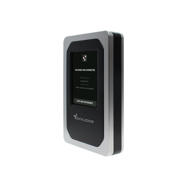 DataLocker DL4 FE - Disque Dur - Crypté - 2 To - Externe (portable) - USB 3.2 (Connecteur USB-C) - FIPS 140-2 Niveau 3, 256 Bits AES-XTS - Conforme TAA
