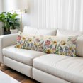 thumbnail image 2 of Colorful Flowers Long Body Pillow Covers, Spring PlantsWild Florals Herbs Soft Breathable Throw Pillow Cases with Invisible Zipper, Decorative Pillowcase Pillows Protectors for Sofa Bed Couch 20"x60", 2 of 9
