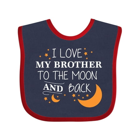 

Inktastic I Love My Brother to the Moon and Back Gift Baby Boy or Baby Girl Bib