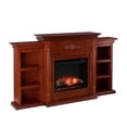 thumbnail image 2 of Southern Enterprises 70.25" Caramel Brown and Black Classic Style Floral Electric Fireplace with, 2 of 3