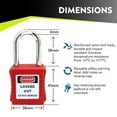 thumbnail image 3 of Lockout Tagout Tags and Padlocks Red Tag Easy Identification Lock Out Kit Tagout Locks Red Lock Padlock Tag Out, 3 of 6