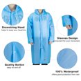 thumbnail image 4 of Soidarity Chubasquero impermeable de emergencia para hombre y mujer, 1 unidad, portátil, reutilizable, refugio para senderismo, acampada al aire libre, Escalada azul Soidarity HW3933-05B, 4 of 6