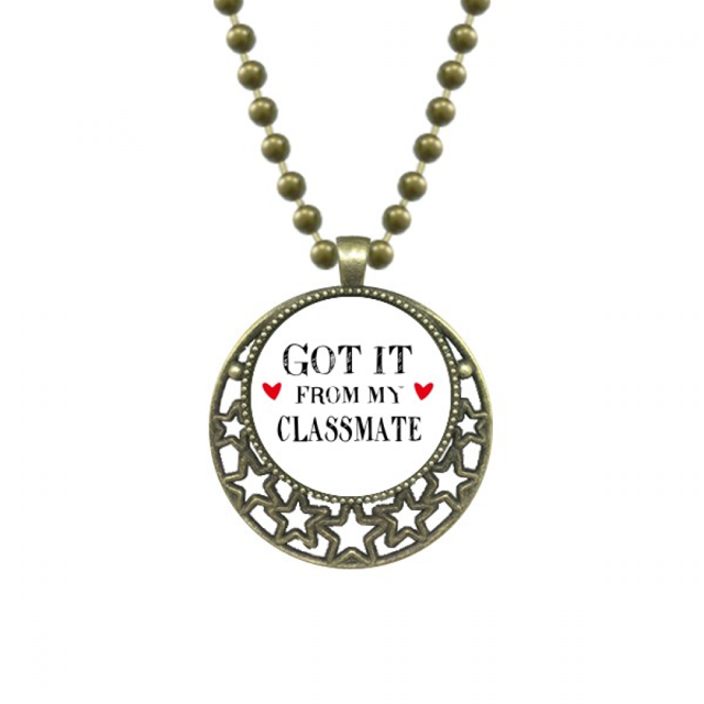 Got It From My Classmate Graduation Season Pendant Star Necklace Moon Chain Jewelry