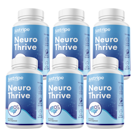 6 Pack Neuro-Thrive Supports Cognitive Function Memory & Brain Health - 60 Caps