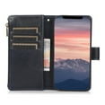 thumbnail image 3 of Nalacover Case for iPhone 14 Plus Zipper Wallet Case, 9 Card Slots Holder Premium PU Leather Wrist Strap Handbag Flip Cover with Kickstand Magnetic Clasp Soft TPU Anti-Drop Case,Blue, 3 of 8