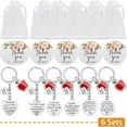 thumbnail image 2 of 6 Sets Teacher Gifts Teacher Appreciation Gifts Rhinestone Keychain Organza Bags with Thank You Cards for Women Teachers Christmas Valentine's Day Thanksgiving Graduation, 2 of 7