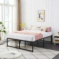 thumbnail image 3 of VECELO 14.2 Inch Queen Metal Platform Bed Frame, Heavy Duty Metal Bed with Under-bed Storage, No Box Spring Needed, Black, 3 of 9